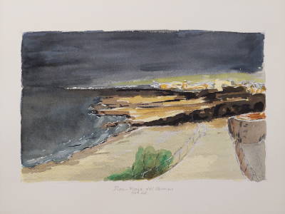 Abend auf Lanzarote, Aquarell